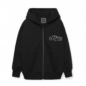 Zara Black Kids Zip-Up Hoodie